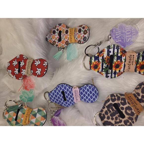 Handmade Lip Balm Decorative Keychains with Tassels - Picture 3 of 3